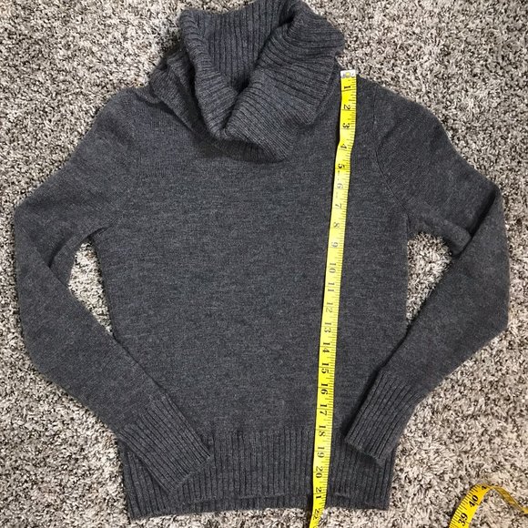 Tweeds Gray 100% Merino Wool Cowl Neck Sweater Petite - Picture 8 of 9